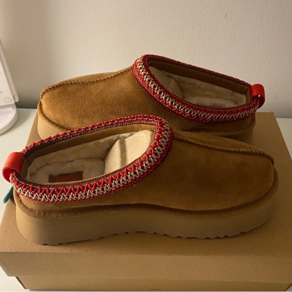UGG Tazz Platform Clog Chestnut Slipper Sandal Shoes - Picture 5 of 7